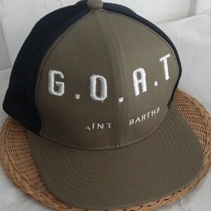 Green and Black Baseball Cap with Text Detail